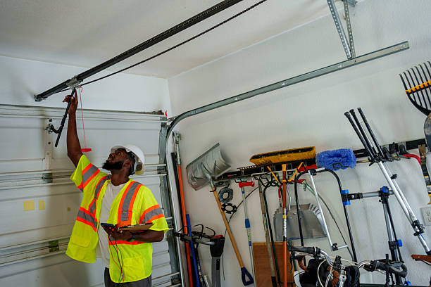 Professional Garage Door technician working in Tavernier, FL